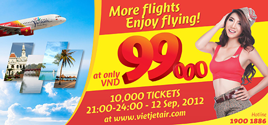 VietJet Air offers more flights, big promotions